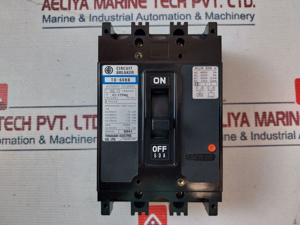 Terasaki T0-60Bb 3 Pole No-fuse Circuit Breaker Ac550V