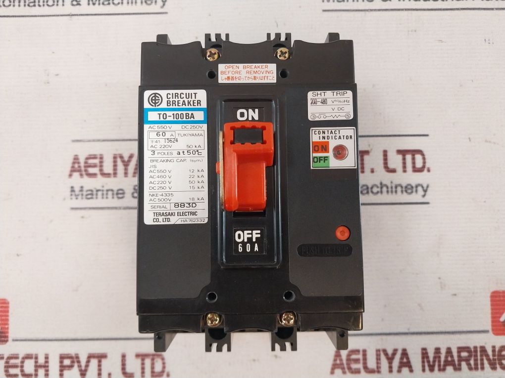 Terasaki To-100Ba No-fuse Circuit Breaker