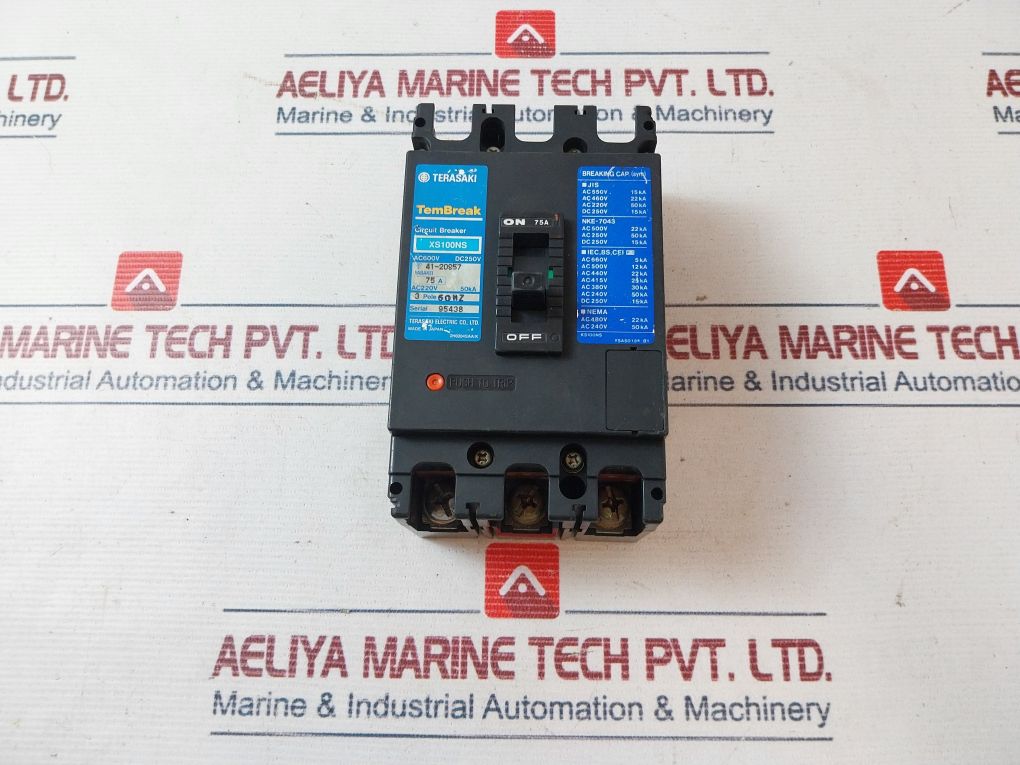Terasaki Xs100Ns 3 Pole Circuit Breaker 60Hz
