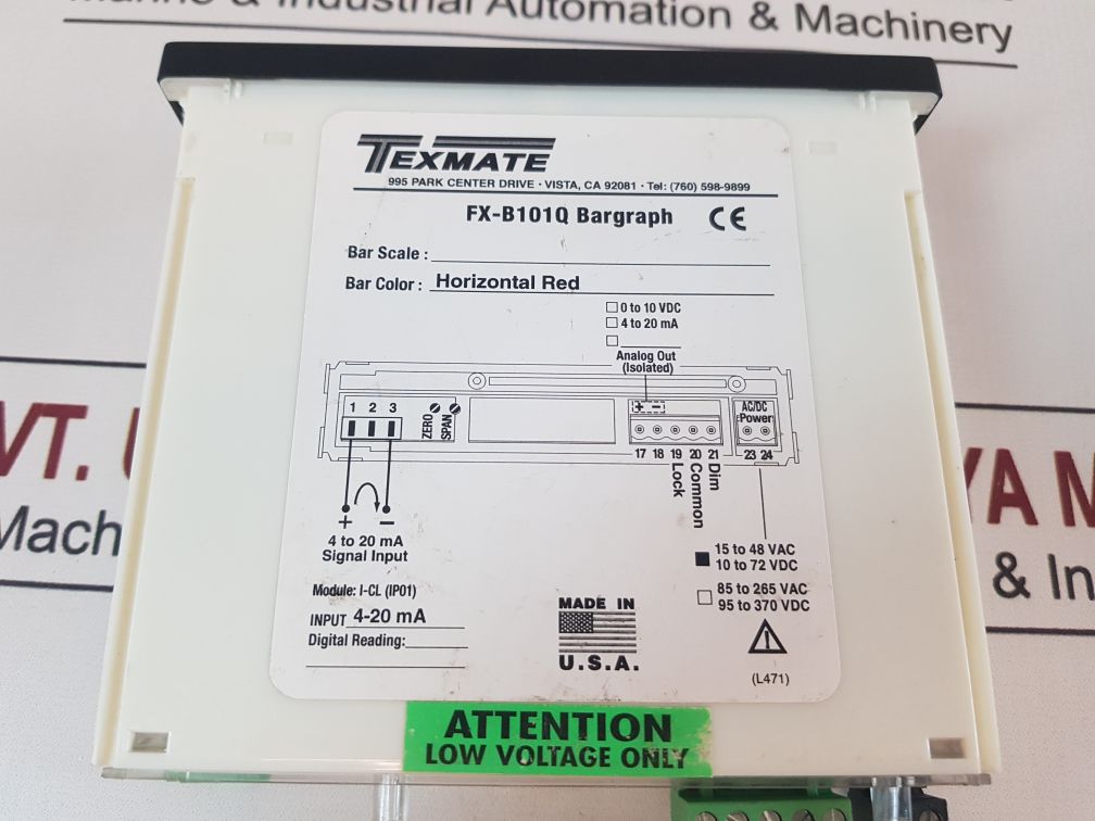Texmate Fx-b101Q Horizontal Red Bargraph Meter