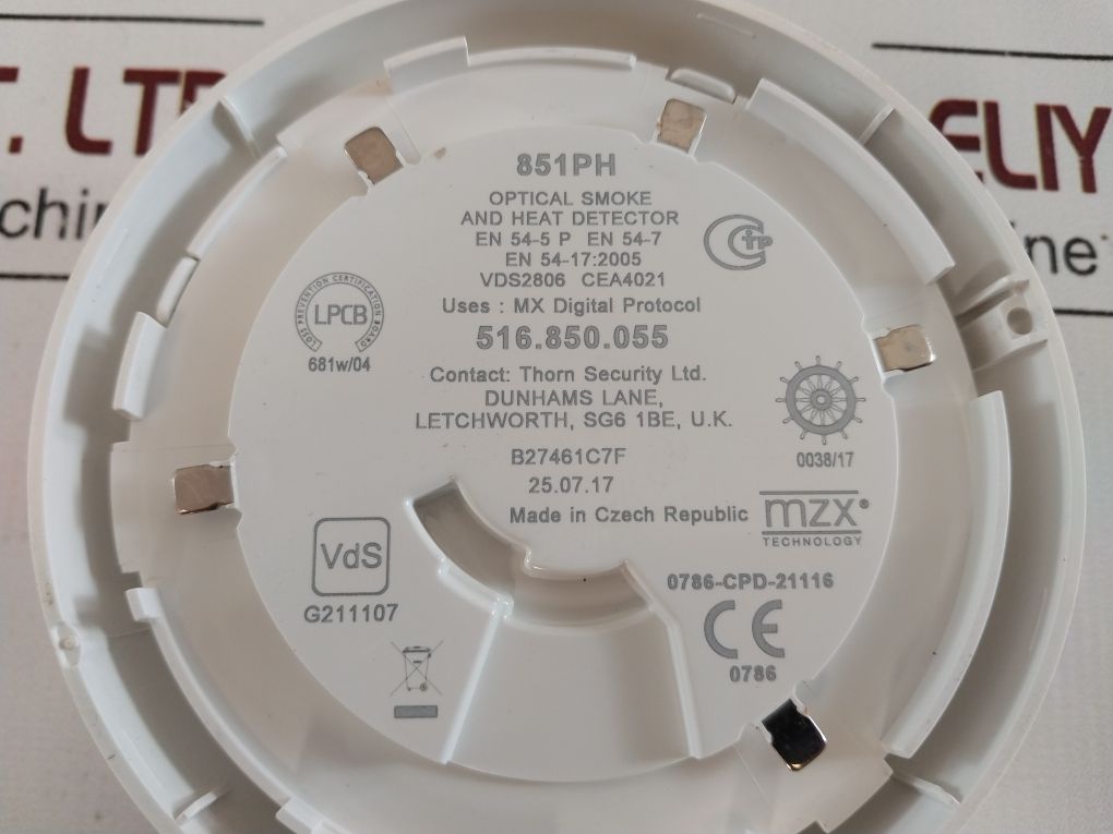 Thorn 851Ph Optical Smoke And Heat Detector En 54-5 P En 54-7