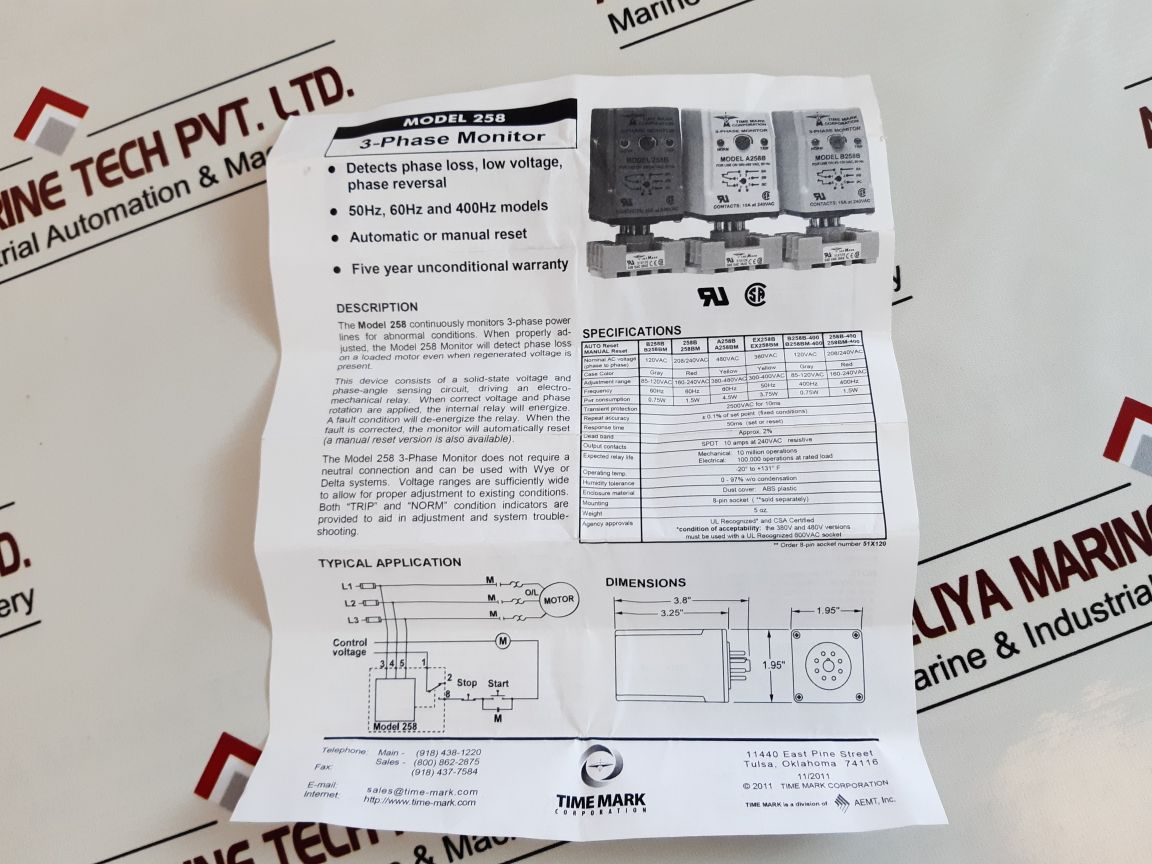 Time Mark 258B 3-phase Monitor