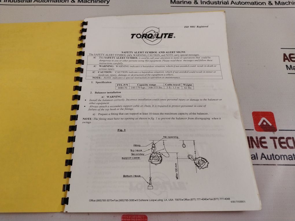 Torqlite 40B170 Spring Balancer