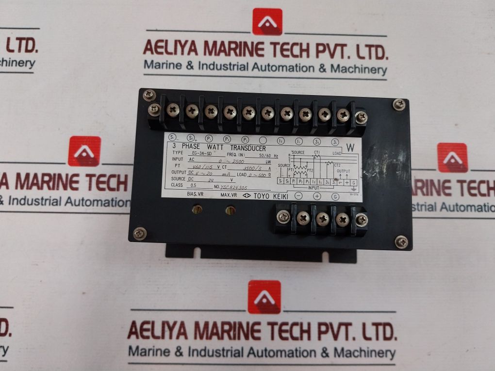 Toyo Keiki Eg-3A-sd 3 Phase Watt Transducer