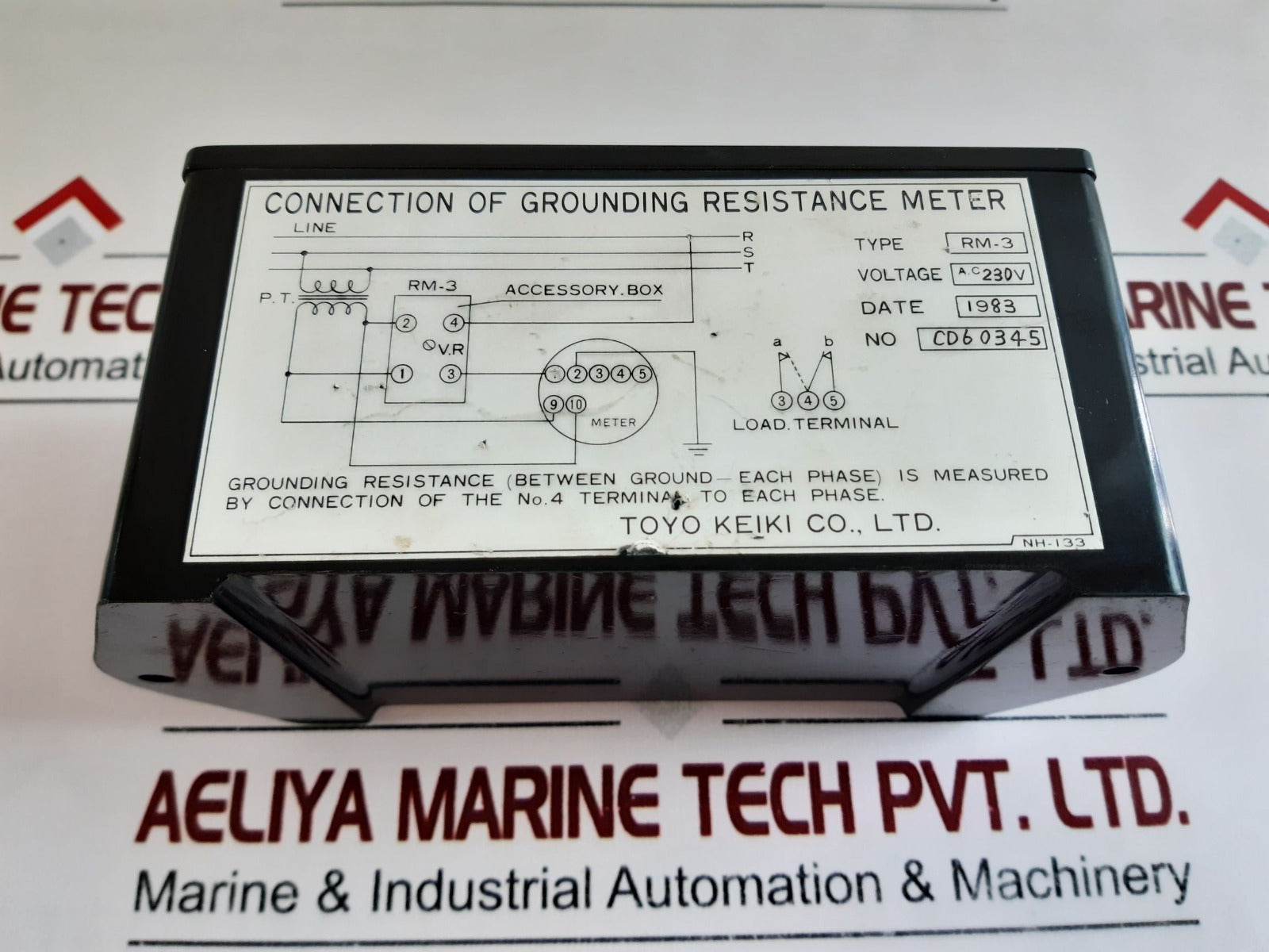 Toyo Rm-3 Connection Of Grounding Resistance Meter 230V