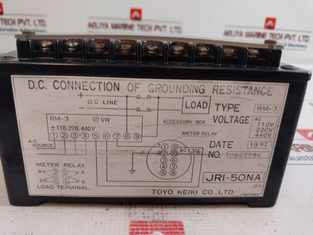 Toyo Keiki Rm-3 Connection Grounding Resistance Monitor