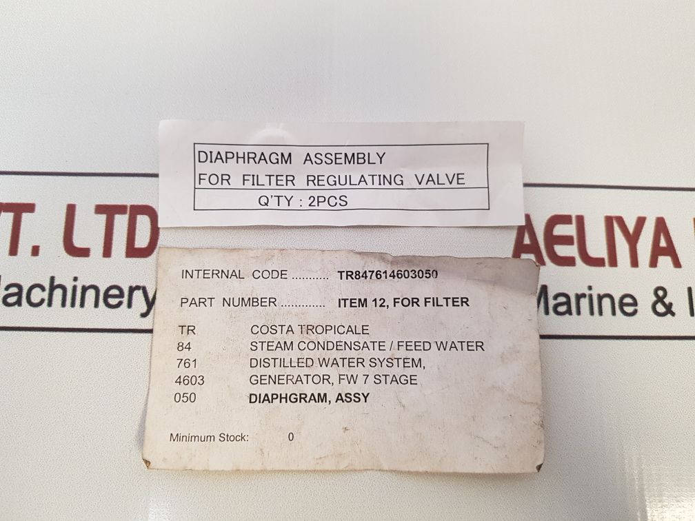 Diaphragm Assembly For Filter Regulating Valve Tr847614603050