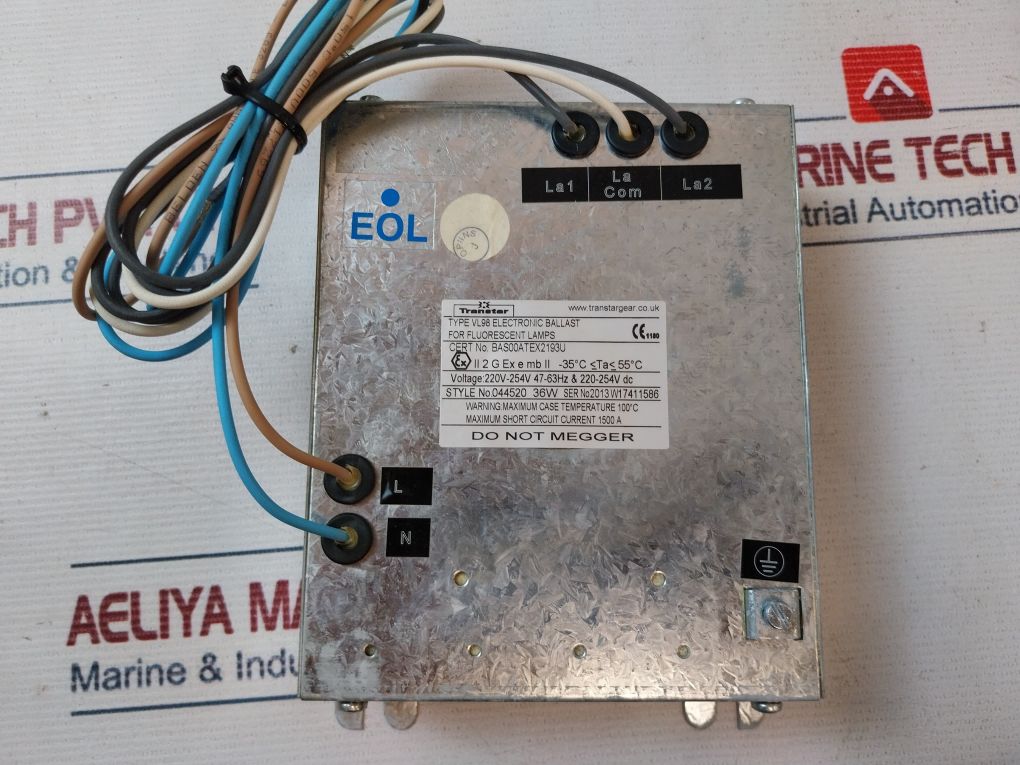 Transtar Vl98 Electronic Ballast For Fluorescent Lamps