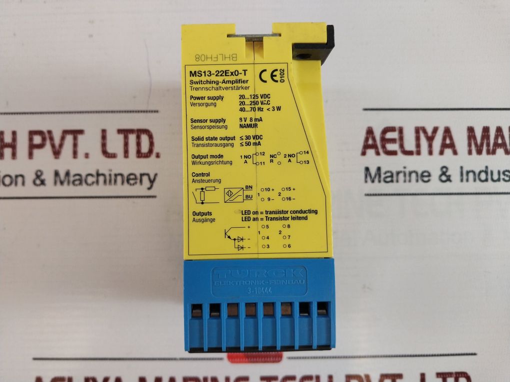 Turck Ms13-22Ex0-t Switching Amplifier 30Vdc 50Ma