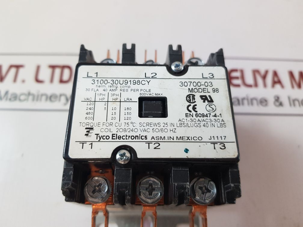 Tyco 3100-30u9198cy contactor
