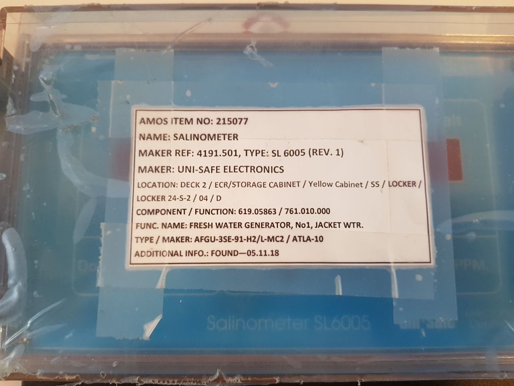 Uni-safe Sl6005 Salinometer Rev.1 Free Shipping