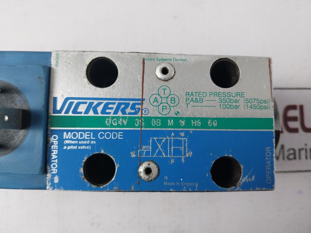 Vickers Dg4V 3S 0B M U H5 60 Directional Control Solenoid Valve
