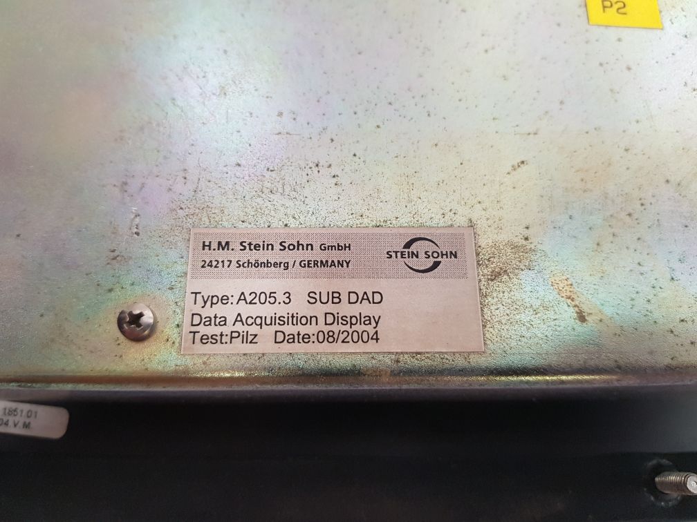 Vista Automation A205.3 Sub Dad Data Acquisition Display Used One