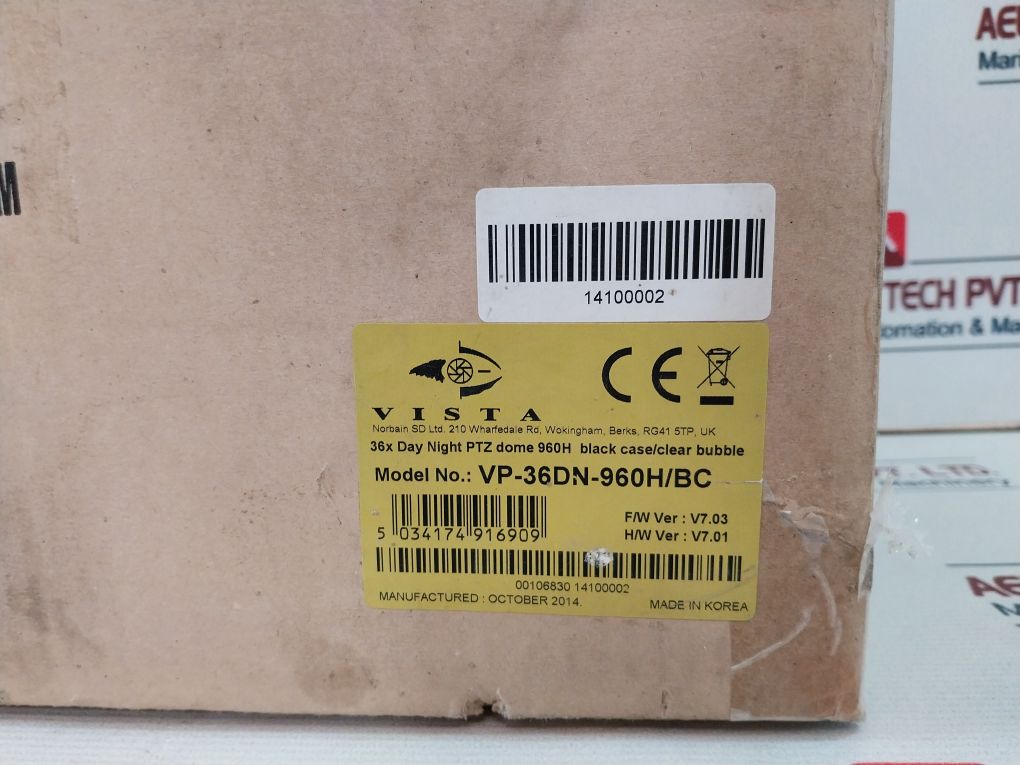 Vista Vp-36Dn-960H/Bc Dome Camera Rev 7.03
