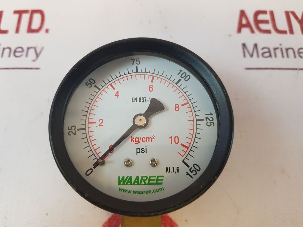 Waaree En 837-1 Pressure Gauge 0 To 150 Psi0 To 10 KgCm2