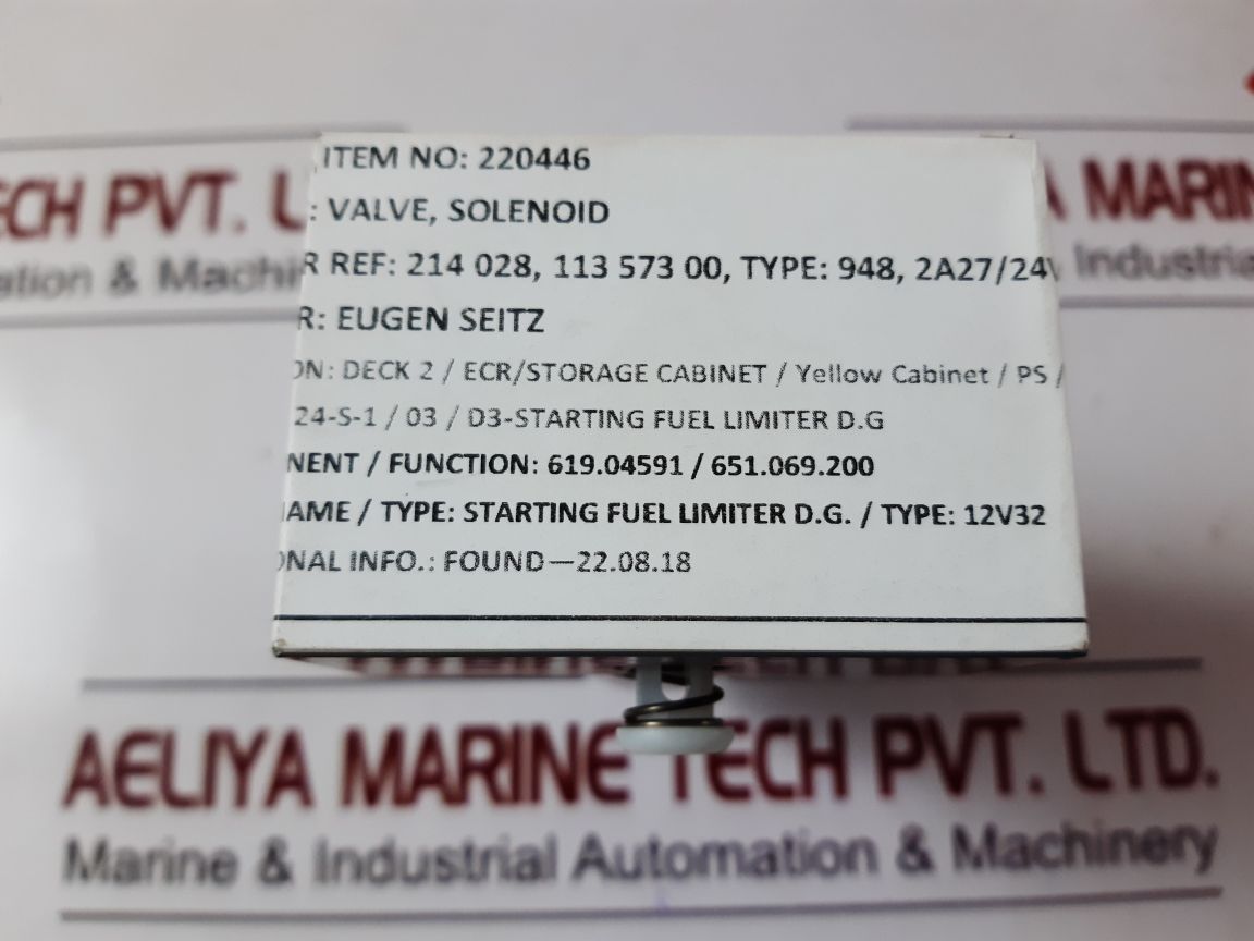 Wartsila 118.156.024N Solenoid Valve