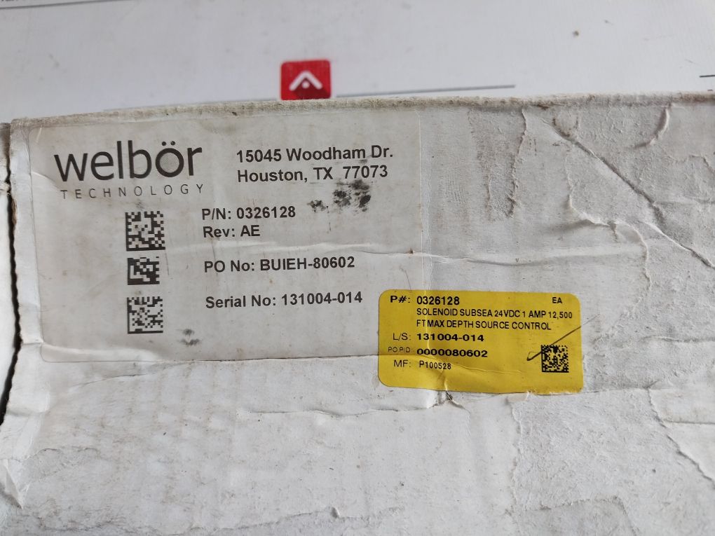 Welbor 0326128 Solenoid Valve Rev.: Ae