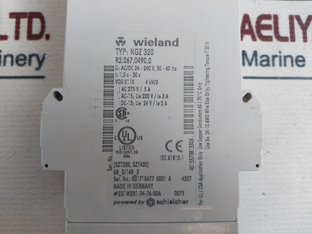Wieland R2.067.0490.0 Time Relay