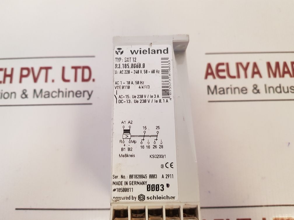 Wieland Sxt12 Voltage Monitoring Relay 220-240V