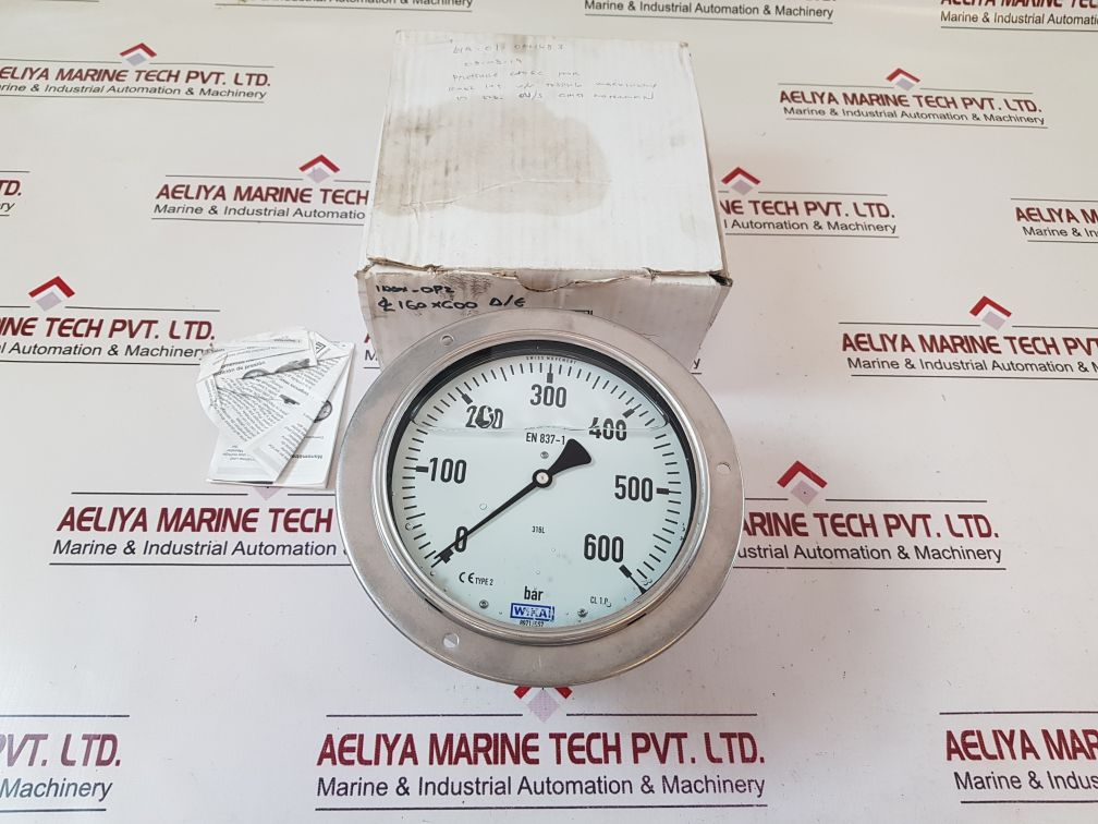 Wika En837-1 Cl. 1.0 Pressure Gauge 0-600 Bar