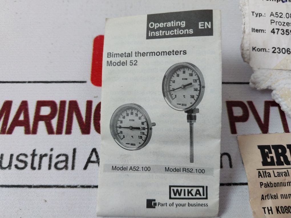 Wika En 13190 Bimetal Thermometer