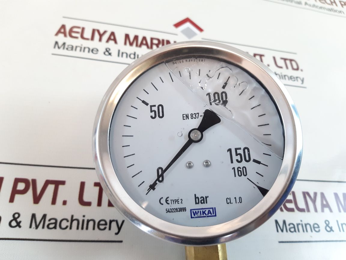 Wika En 837-1 Cl. 1.0 Pressure Guage 0 To 160 Bar