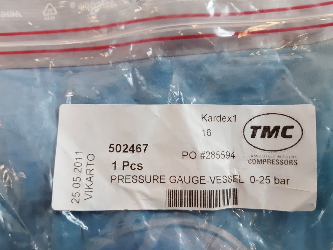 Wika En 837-1 Pressure Gauge 0 To 25 Bar,0 To 350 Psi