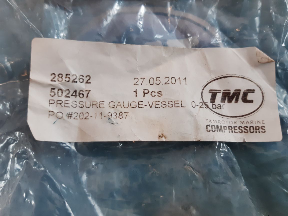 Wika En 837-1 Pressure Gauge 0 To 25 Bar,0 To 350 Psi