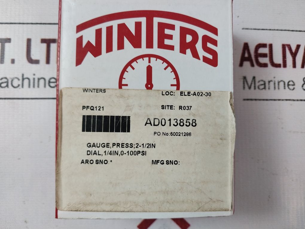 Winters Pfq121 Pressure Gauge Ss 2.5” 1/4" Npt Btm 0-100Psi