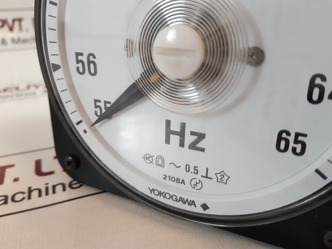 Yokogawa 2108A Analog Frequency Meter 55 To 65 Hz