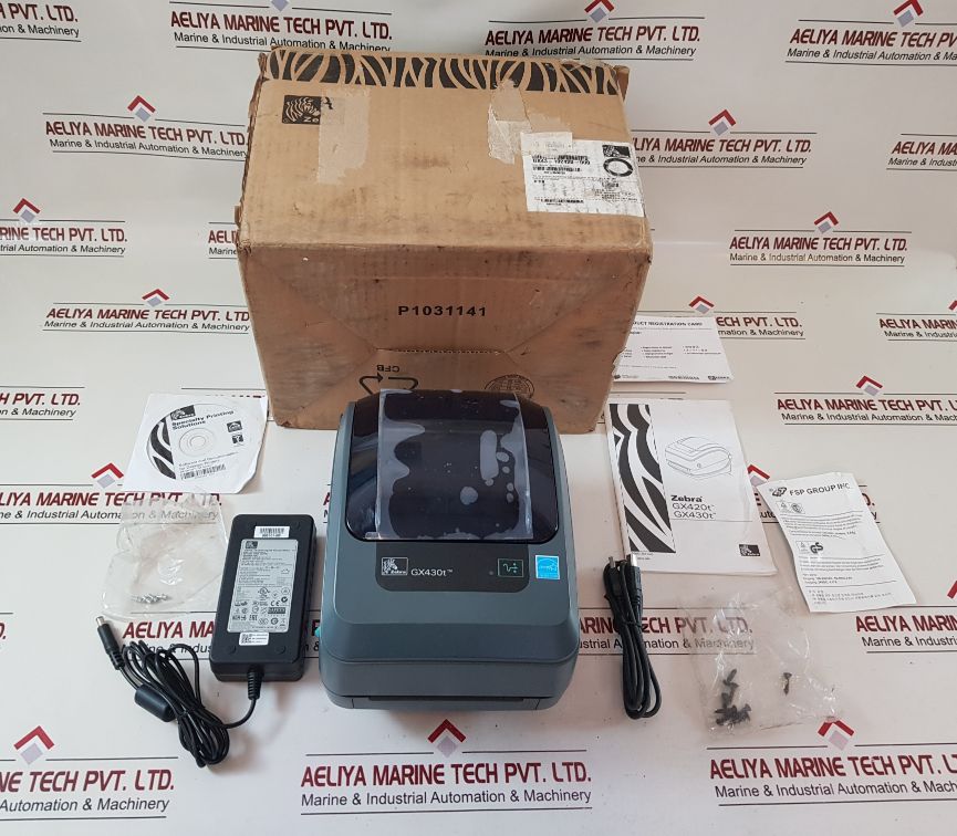 Zebra Gx430T Thermal Transfer Label Printer Set Gx43-102420-000