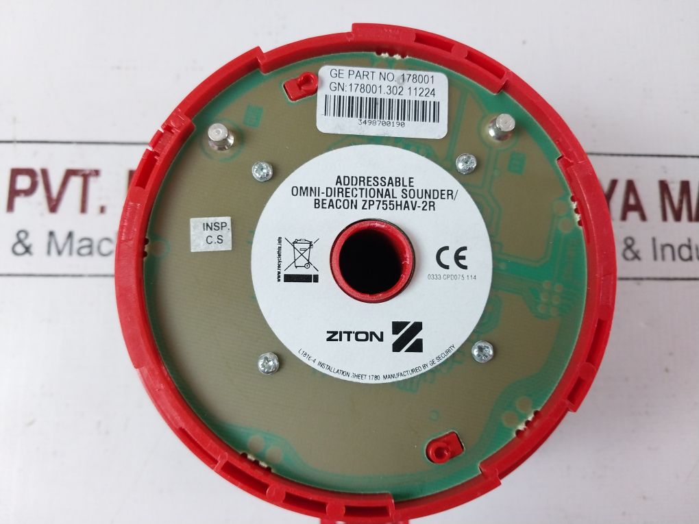 Ziton Zp755Hav-2R Addressable Omni-directional Sounder/Beacon