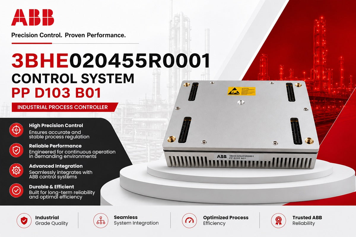 ABB 3BHE020455R0001 Control System PP D103 B01: Industrial Process Controller