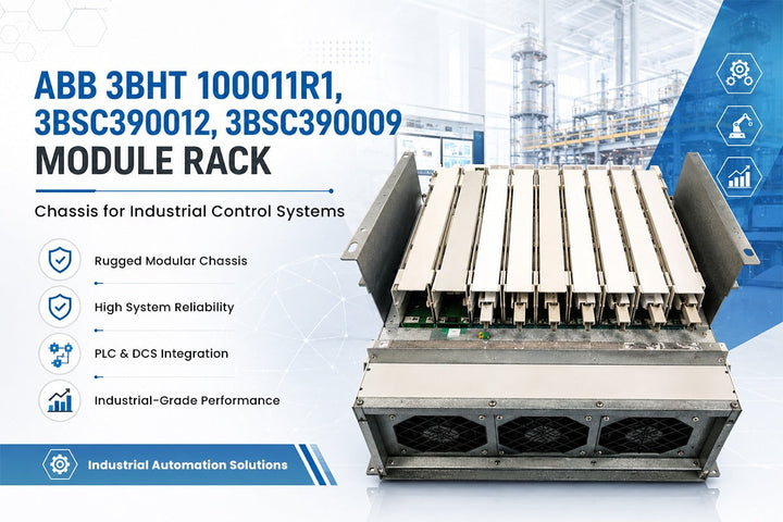 ABB 3BHT 100011R1, 3BSC390012, 3BSC390009 Module Rack: Chassis for Industrial Control Systems
