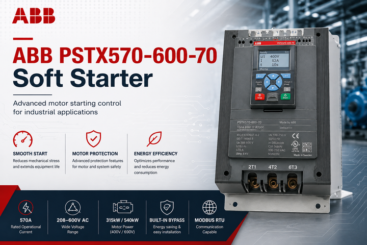 ABB PSTX570-600-70 for Controlled Acceleration and Safer Operation