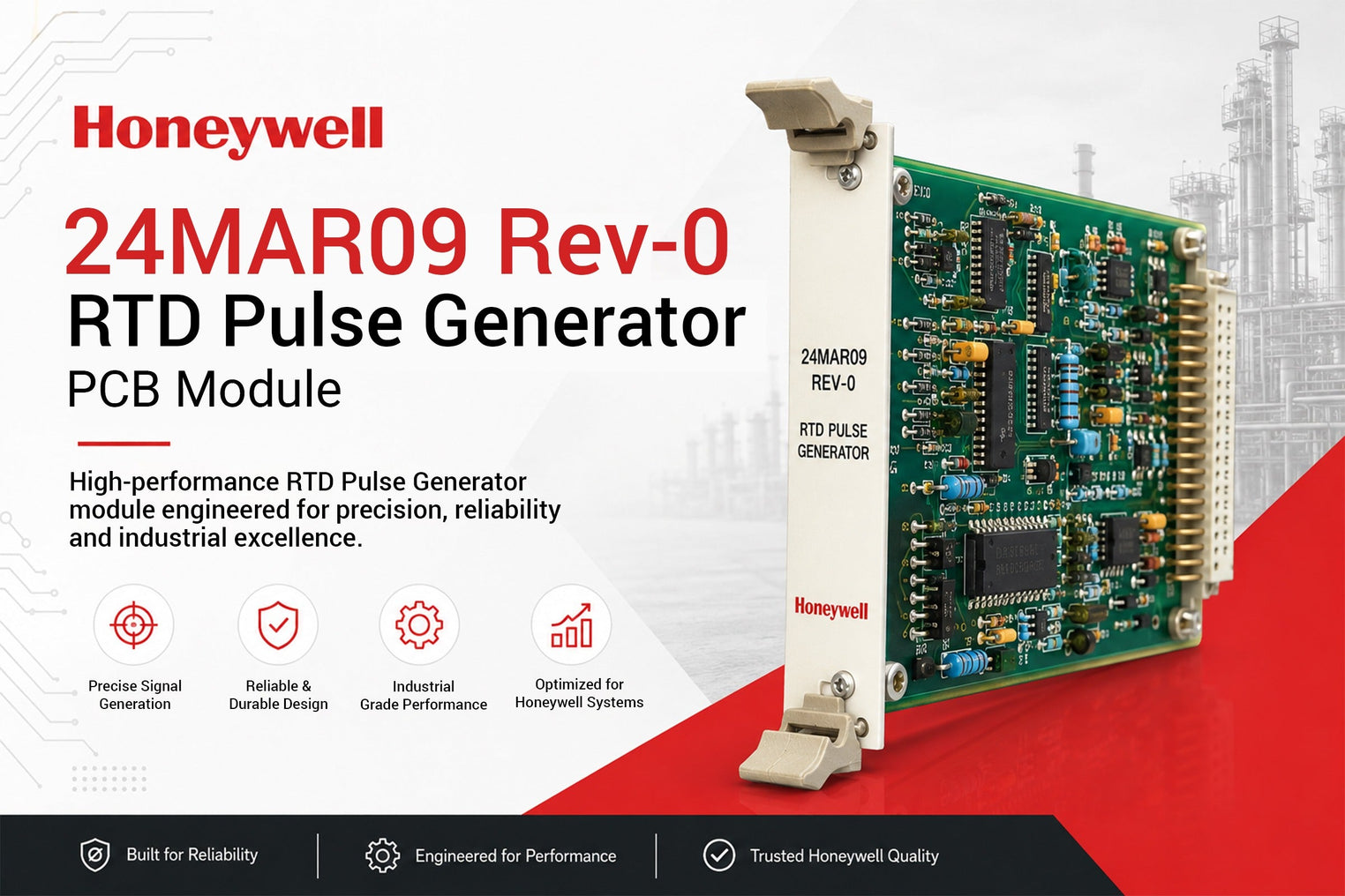 Honeywell 24MAR09 Rev-0 RTD Pulse Generator PCB Module
