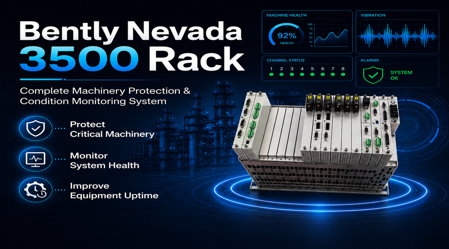 Bently Nevada 3500 Rack: Complete Machinery Protection & Condition Monitoring System