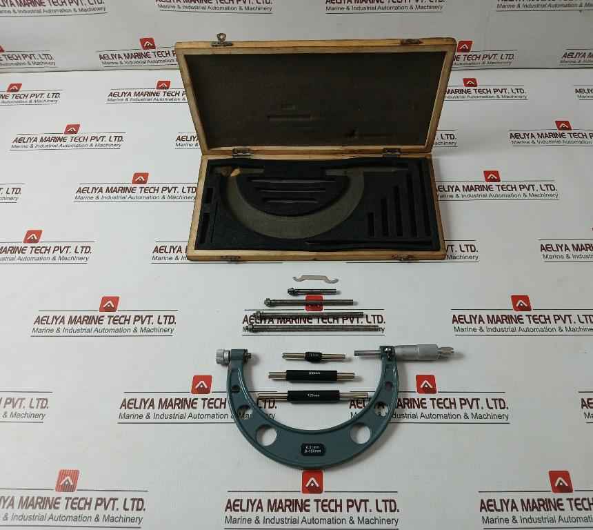 0-150 X 0.01Mm Micrometer With Adjustable Anvils Set 0 To 45