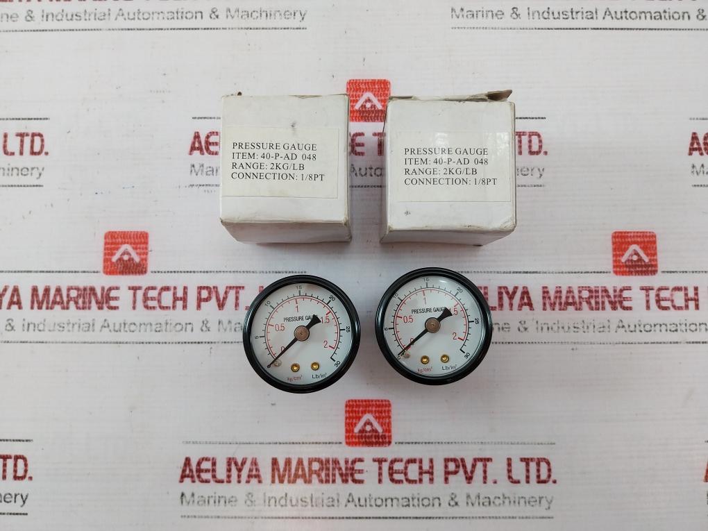 0-2 Kg/cm2 Pressure Gauge 40-p-ad 048 0-30 Lb/in2