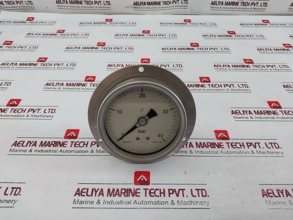 0-40 Bar Pressure Gauge En 837-1 Accuracy 1.0