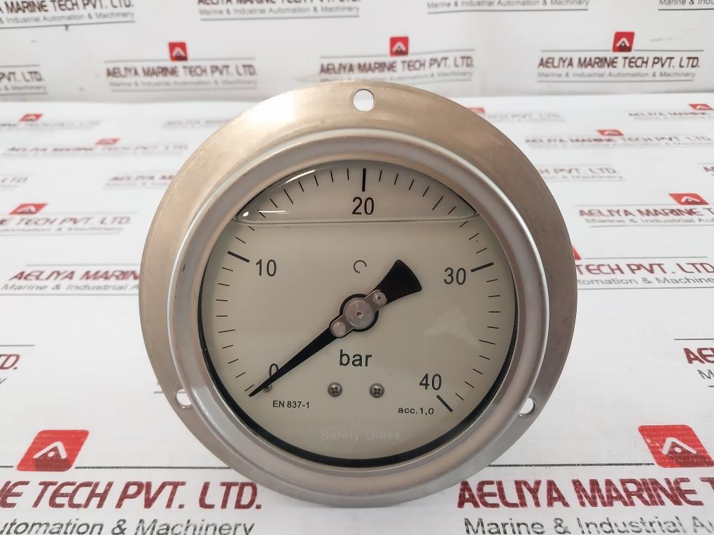 0-40 Bar Pressure Gauge En 837-1 Accuracy 1.0