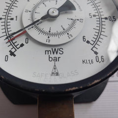 0-6 Mws Pressure Gauge 0-0.6 Bar