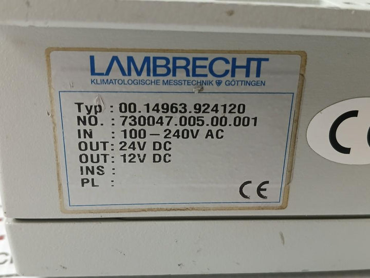 00.14963.924120 Lambrecht Power Supply Distributor Module 100-240Vac 50-60Hz