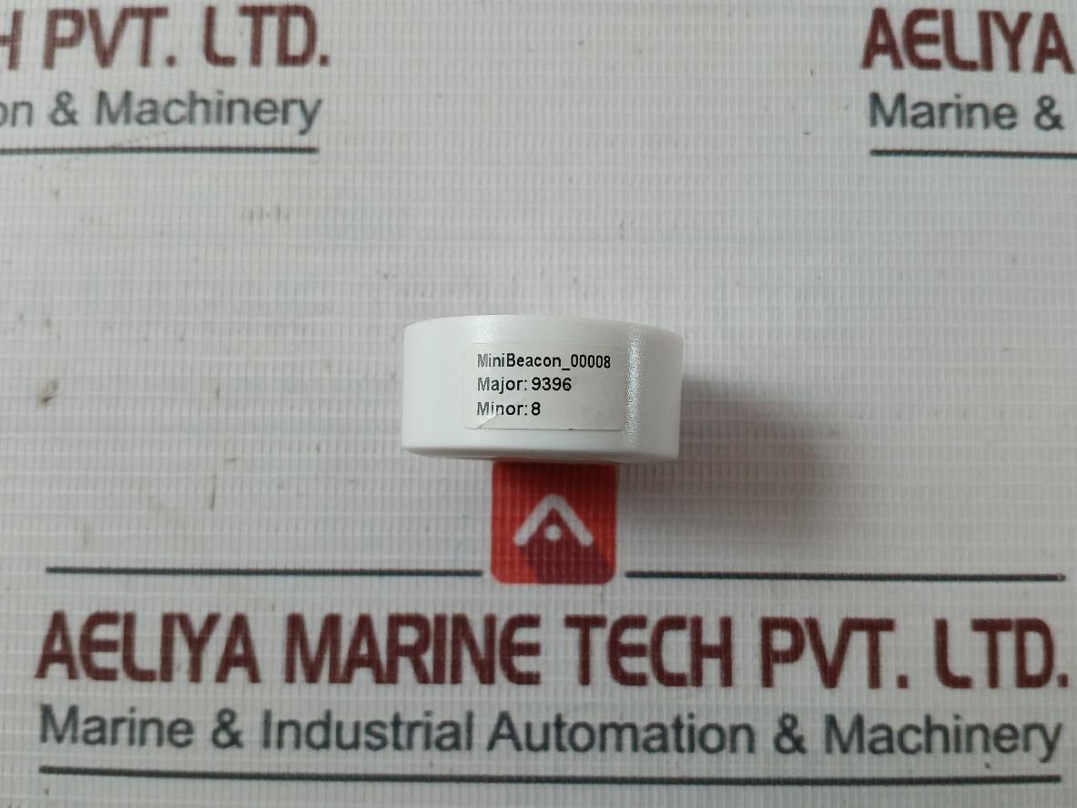 00008 Round Shape White Case Mini Beacon Unit