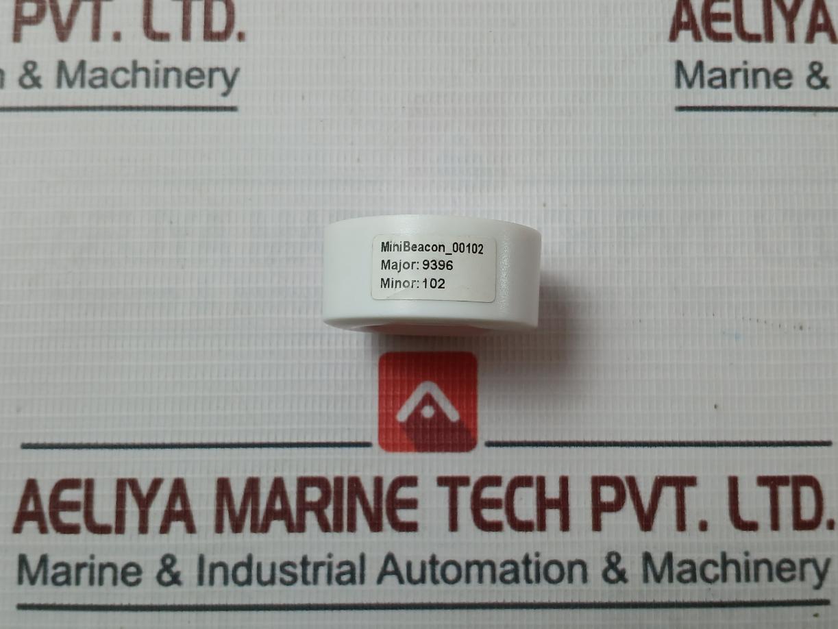 00102 Round Shape White Case Mini Beacon Unit