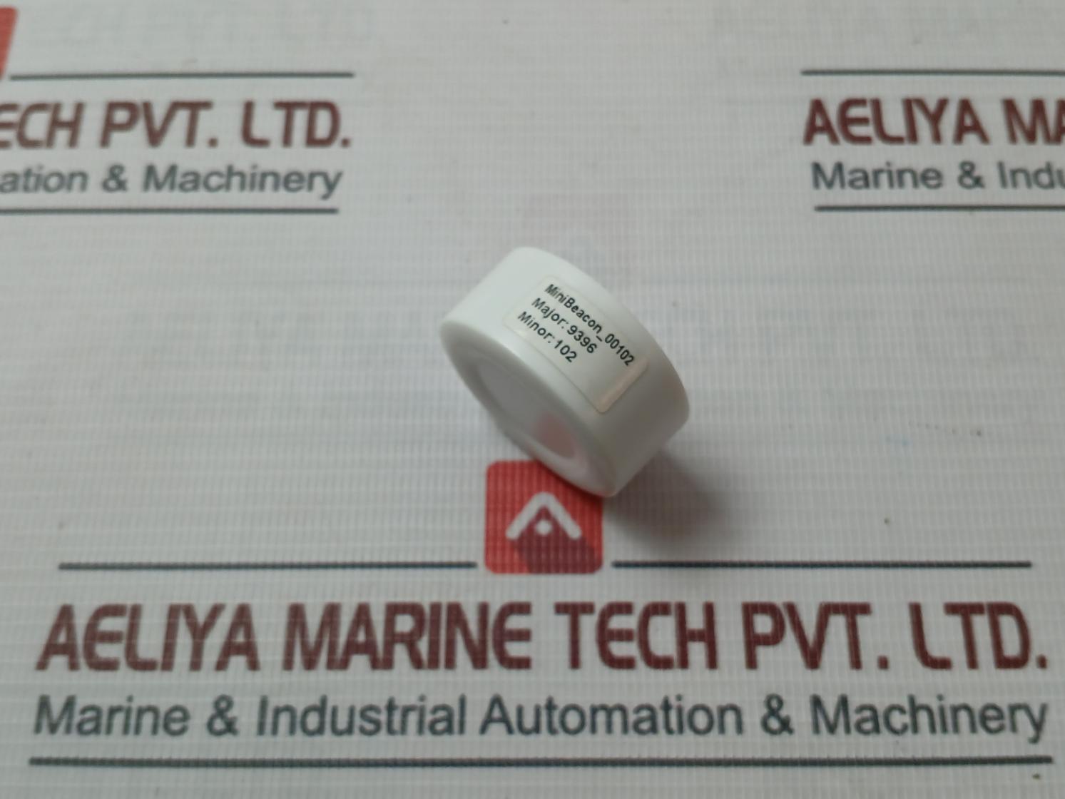 00102 Round Shape White Case Mini Beacon Unit