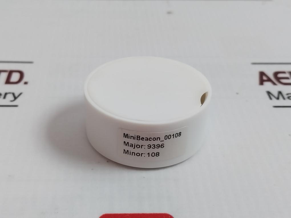 00108 Round Shape White Case Mini Beacon Unit