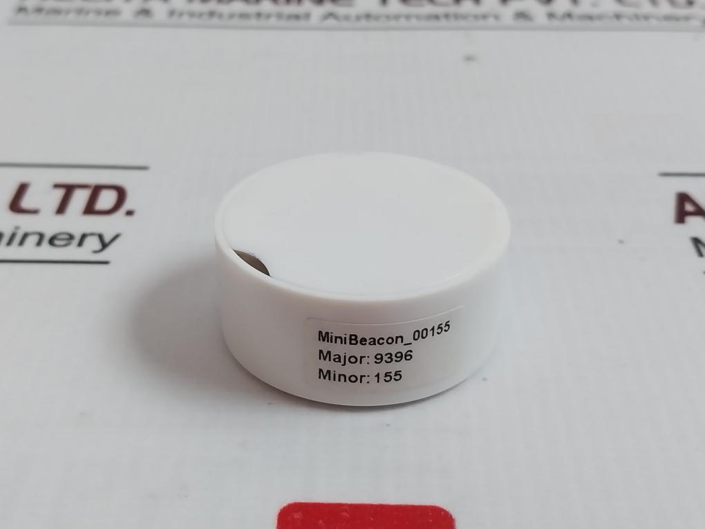00155 Round Shape White Case Mini Beacon Unit