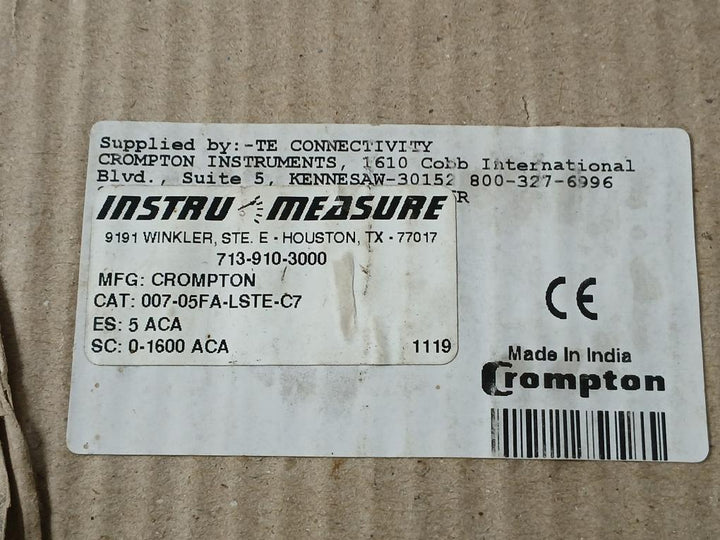 007-05Fa-lste-c7 Analog Ammeter 0-1600A Ac Crompton