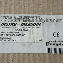 007-05Fa-lste-c7 Analog Ammeter 0-1600A Ac Crompton